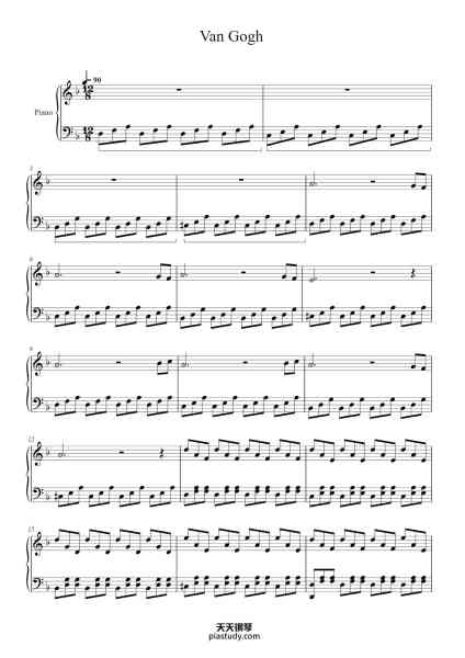 “Van Gogh”钢琴谱-Virginio Aiello-免费下载-天天钢琴