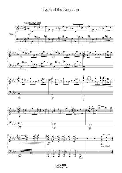 “Tears of the Kingdom”钢琴谱-Composed by Manaka Kataoka,
Maasa Miyoshi, Masato Ohashi & Tsukasa Usui-免费下载-天天钢琴