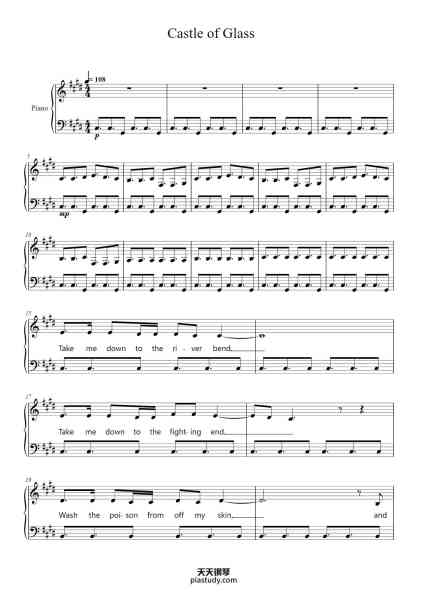 “Castle of Glass”钢琴谱-Linkin Park-免费下载-天天钢琴