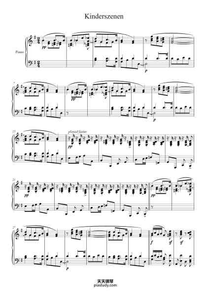 “Frightening - Kinderszenen”钢琴谱-Robert Schumann-免费下载-天天钢琴