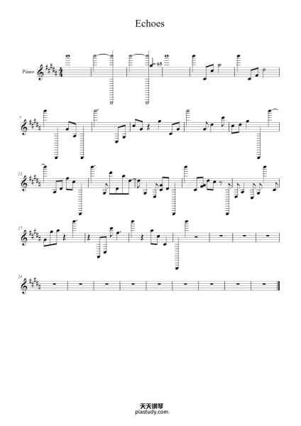 “Echoes”钢琴谱-Composer-免费下载-天天钢琴