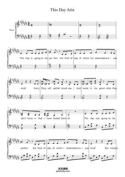 “This Day Aria”钢琴谱-Dan Ingram
arranged by "skootties"-免费下载-天天钢琴
