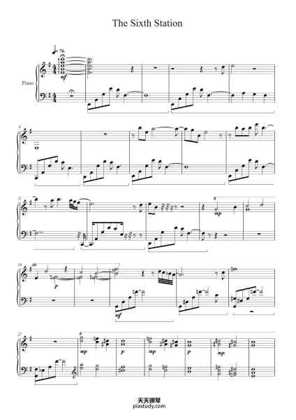 “The Sixth Station”钢琴谱-Joe Hisaishi-免费下载-天天钢琴