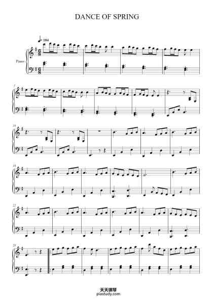 “DANCE OF SPRING”钢琴谱-SHAHDAD ROHANY-免费下载-天天钢琴