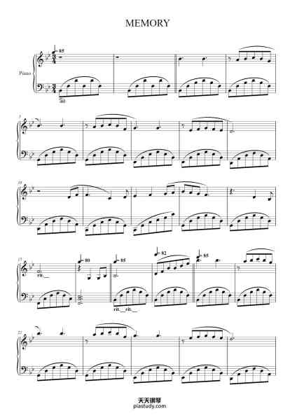 “MEMORY”钢琴谱-Andrew Lloyd Webber-免费下载-天天钢琴