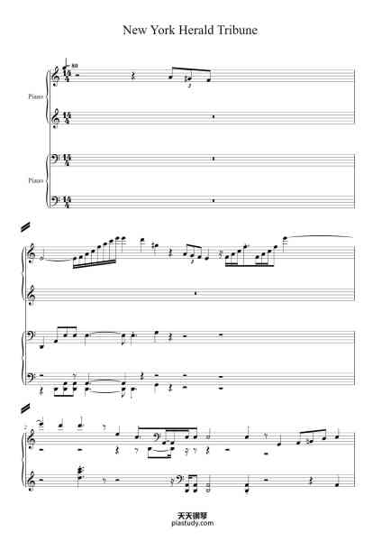 “New York Herald Tribune”钢琴谱-Xalus Bobriel-免费下载-天天钢琴