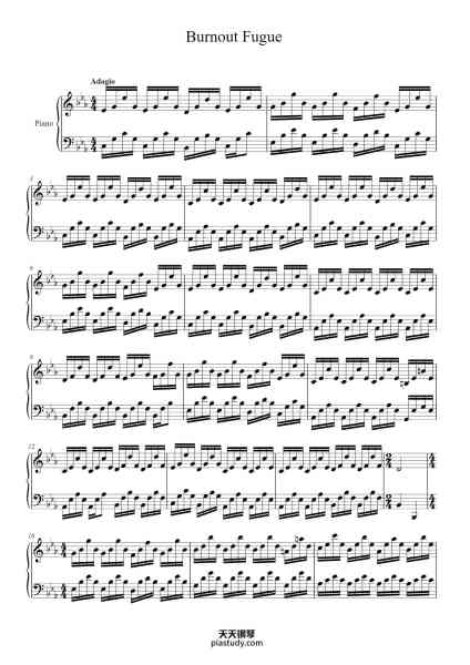 “Burnout Fugue”钢琴谱-Alexandra Stréliski-免费下载-天天钢琴