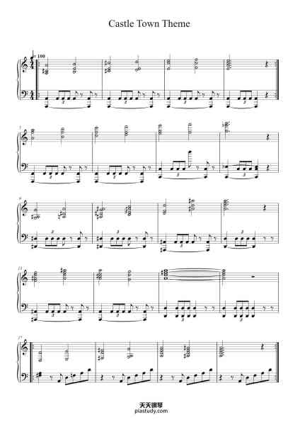 “Castle Town Theme”钢琴谱-Paul Anthony Romero-免费下载-天天钢琴