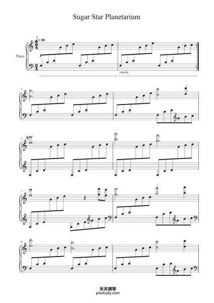 “Sugar Star Planetarium”钢琴谱-Pedro Silva-免费下载-天天钢琴