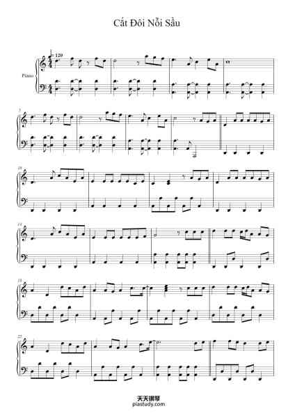 “Cắt Đôi Nỗi Sầu”钢琴谱-Composer: Quốc Thống-免费下载-天天钢琴