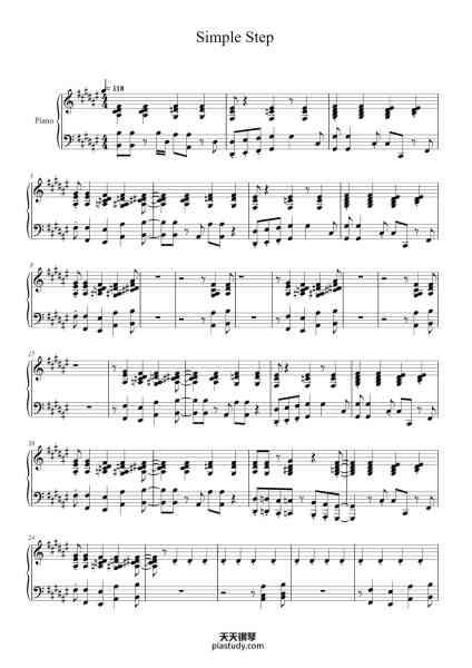 “Simple Step”钢琴谱-Antwaun Stanley, Theo Katzmann, Joey Dosik, Jack Stratton, Justin Douglas-免费下载-天天钢琴