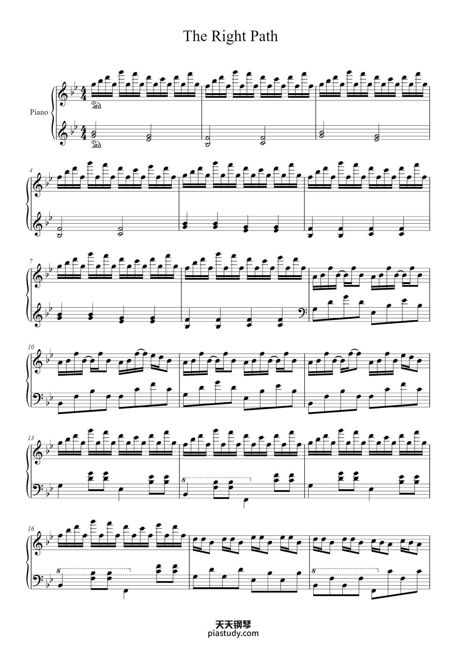 The Right Path钢琴谱 - Thomas Greenberg - free piano sheet music ...