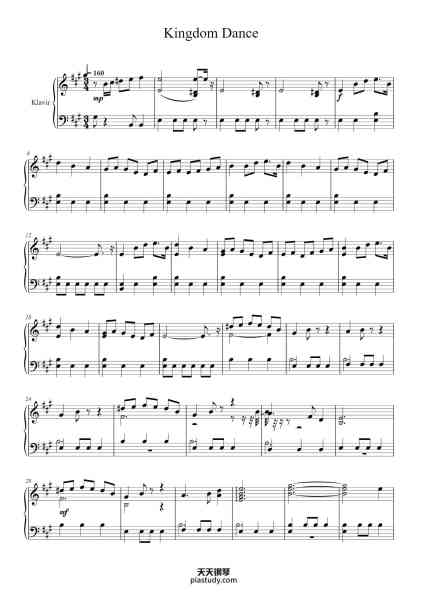 “Kingdom Dance”钢琴谱-Alan Menken-免费下载-天天钢琴