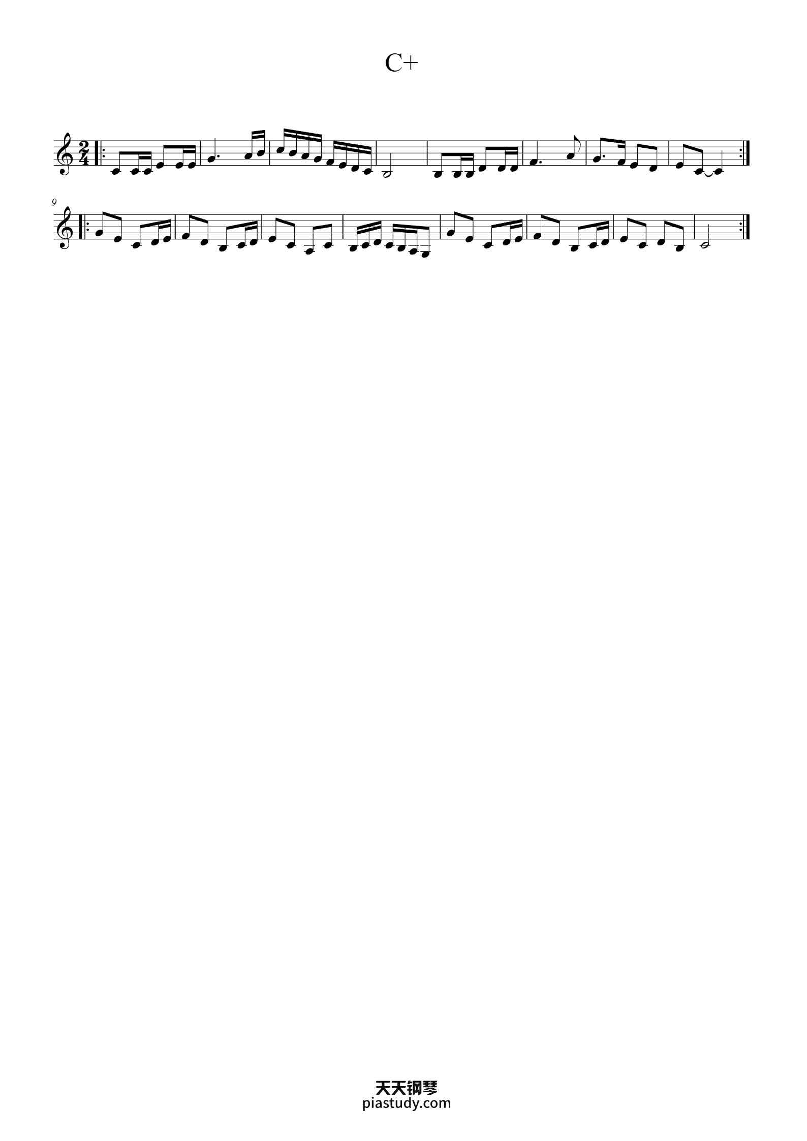 C+钢琴谱 - f0lk - free piano sheet music - PiaNoproblem