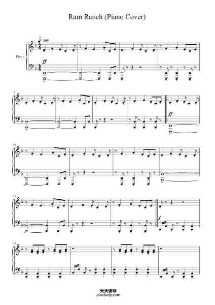 “Ram Ranch (Piano Cover)”钢琴谱-Grant Macdonald-免费下载-天天钢琴