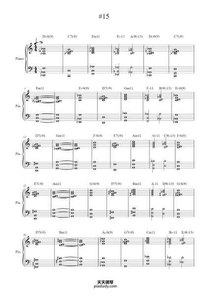 “#15”钢琴谱-Olivier Decrouille-免费下载-天天钢琴