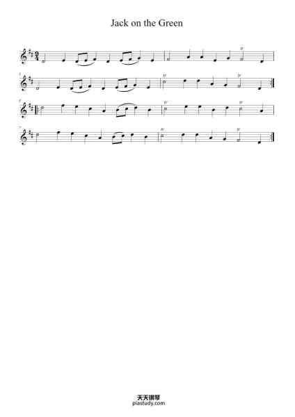 “Jack on the Green”钢琴谱--免费下载-天天钢琴