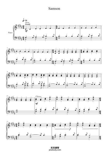 “Samson”钢琴谱-Regina Spektor-免费下载-天天钢琴
