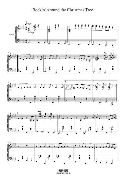 “Rockin' Around the Christmas Tree”钢琴谱-Johnny Marks-免费下载-天天钢琴