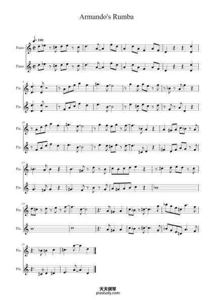 “Armando's Rumba”钢琴谱-Chick Corea-免费下载-天天钢琴