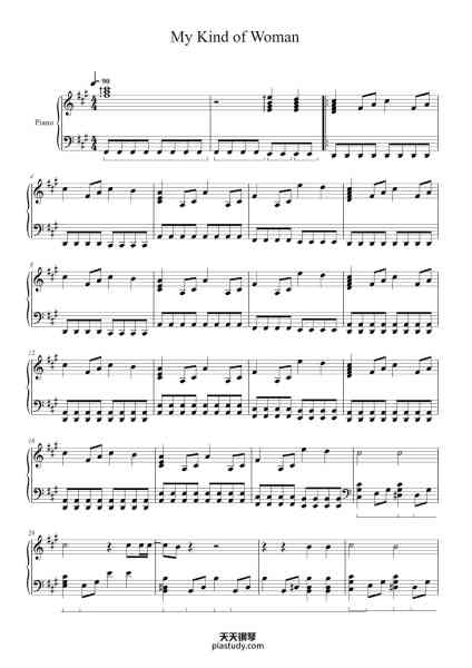 “My Kind of Woman”钢琴谱-Mac Demarco Arranged by Madeline Stratford-免费下载-天天钢琴