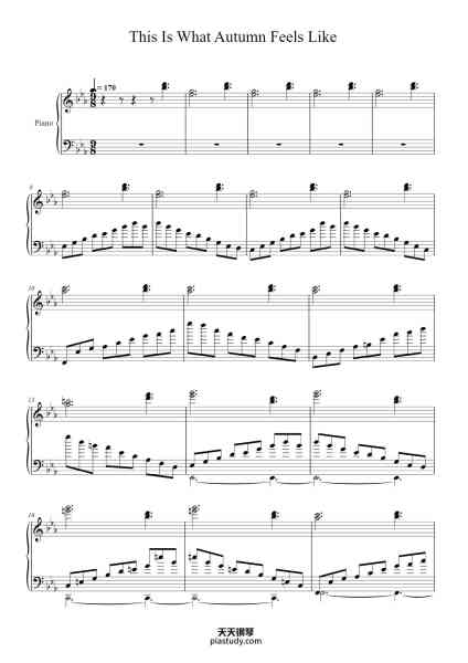 “This Is What Autumn Feels Like”钢琴谱-JVKE, Jake Lawson, Zac Lawson-免费下载-天天钢琴