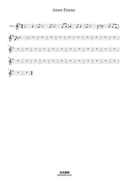 “Amor Eterno”钢琴谱-Composer-免费下载-天天钢琴