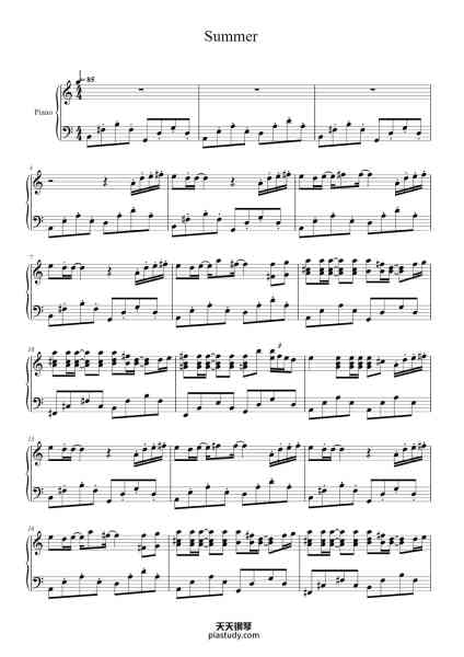 “The Four Seasons - Summer in G Minor, RV. 315”钢琴谱-Hisaishi Joe-免费下载-天天钢琴