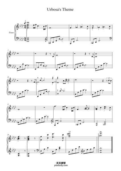 “Urbosa's Theme”钢琴谱-arr. Hari Sivan transcribed by DS-免费下载-天天钢琴