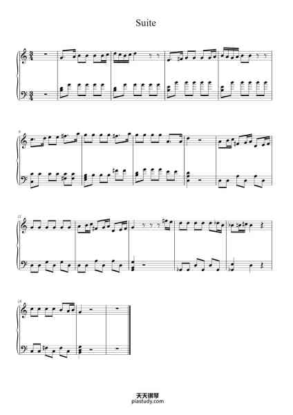 “Suite”钢琴谱-Alberdi-免费下载-天天钢琴