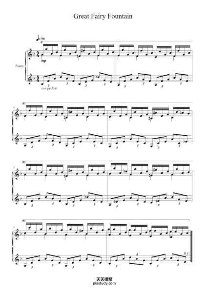 “The Legend of Zelda: Tears of the Kingdom - Great Fairy Fountain”钢琴谱-Regbob Diachols-免费下载-天天钢琴
