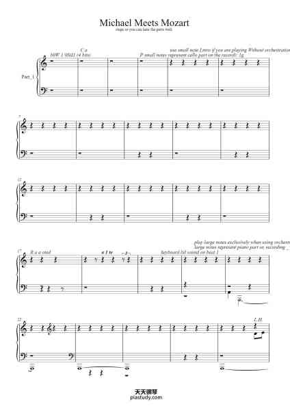 “Michael Meets Mozart”钢琴谱-when hard CI-免费下载-天天钢琴