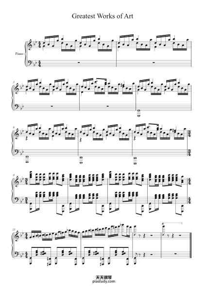 “Greatest Works of Art”钢琴谱-周杰伦
Rachel Piano Easy Version -免费下载-天天钢琴
