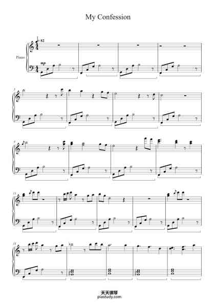 “My Confession”钢琴谱-Composed by Dan Salvato-免费下载-天天钢琴