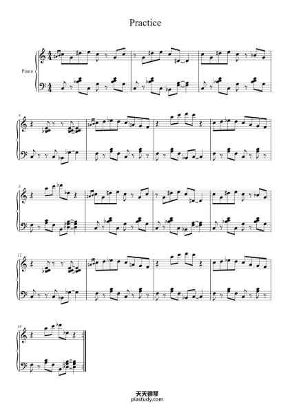 “Practice”钢琴谱--免费下载-天天钢琴