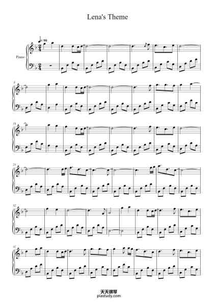 “Lena's Theme”钢琴谱-Segey Eybog-免费下载-天天钢琴