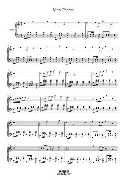 “Overcooked 2 - Map Theme Piano Solo”钢琴谱-Arr: chanchan-免费下载-天天钢琴