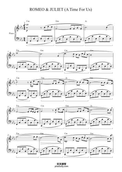 “A Time For Us”钢琴谱-HENRY MANCINI-免费下载-天天钢琴