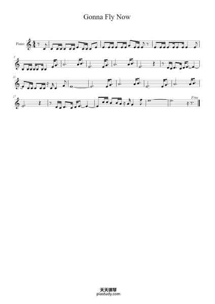 “Gonna Fly Now”钢琴谱-Cover for trumpet (easy)-免费下载-天天钢琴