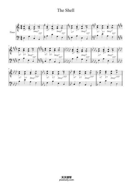 'The Shell' - Piano Sheet Music By The shell voicings around the Circle ...