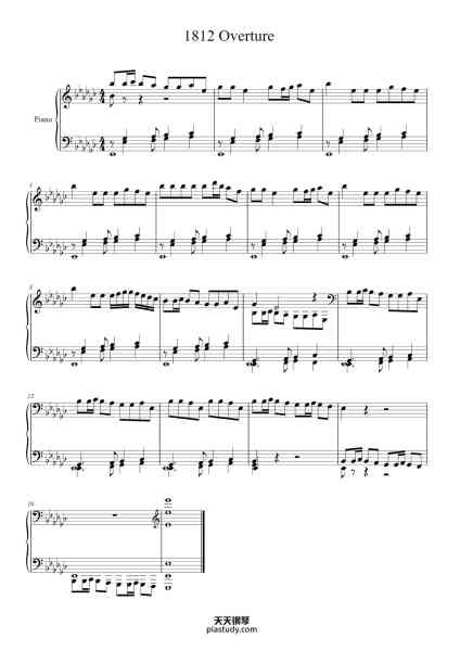 “1812 Overture”钢琴谱-Peter Le Tissier-免费下载-天天钢琴
