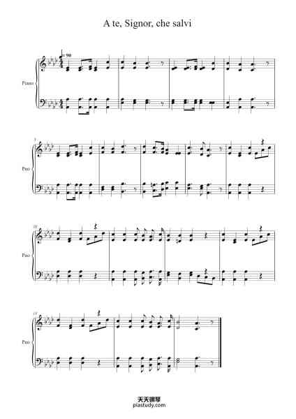 “A te, Signor, che salvi”钢琴谱-W. A. Ogden-免费下载-天天钢琴