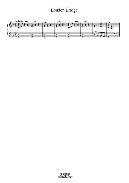 “London Bridge”钢琴谱-Misc Traditional-免费下载-天天钢琴