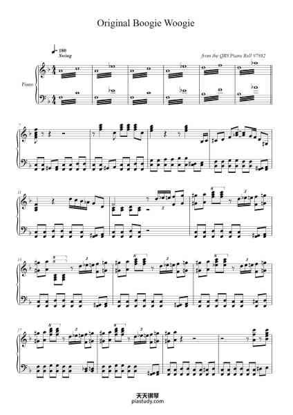“Original Boogie Woogie”钢琴谱-N/A-免费下载-天天钢琴
