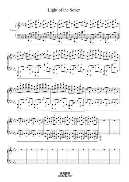 “Light of the Seven”钢琴谱-Ramin Djawadi-免费下载-天天钢琴
