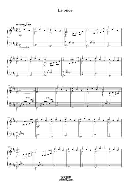 “Le Onde”钢琴谱-Ludovico Einaudi-免费下载-天天钢琴