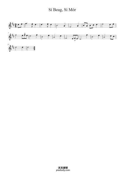 “Sí Beag, Sí Mór”钢琴谱-Turlough O´Carolan-免费下载-天天钢琴