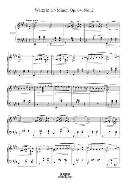 “Waltz in C♯ Minor, Op. 64, No. 2”钢琴谱-Frédéric François Chopin
(1810 - 1849)-免费下载-天天钢琴