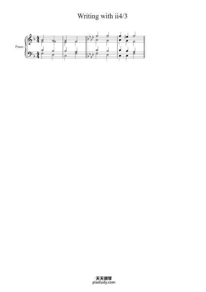 “Writing with ii4/3”钢琴谱-openmusictheory-免费下载-天天钢琴