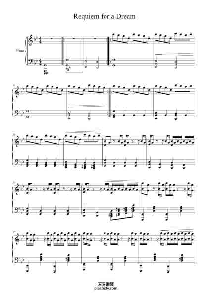 “Requiem for a Dream”钢琴谱-???-免费下载-天天钢琴